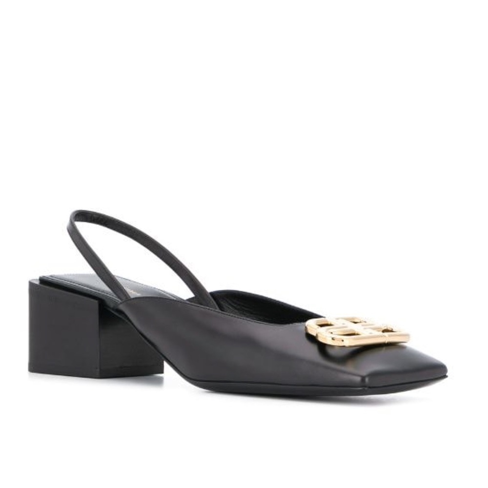Balenciaga Double Square BB Slingbacks Pumps